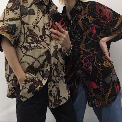 Sơ Mi Hawaii Ngắn Tay Dáng Rộng