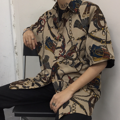 Sơ Mi Hawaii Ngắn Tay Dáng Rộng