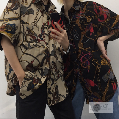 Sơ Mi Hawaii Ngắn Tay Dáng Rộng