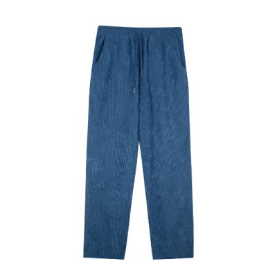 Quần Dài Nhung Tâm Ống Rộng Màu Xanh