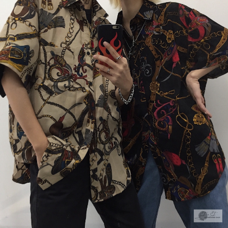 Sơ Mi Hawaii Ngắn Tay Dáng Rộng